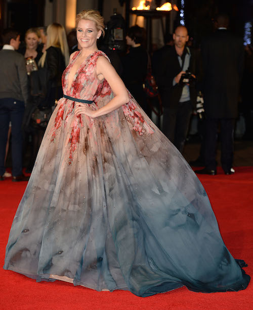 Behold, Elizabeth Banks Serving Up Some Dramatic Duvet Couture At The Hunger Games Premiere