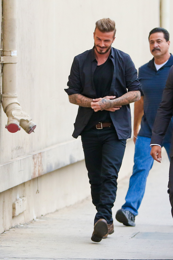 Dlisted | David Beckham arriving at the ABC studios for an interview on ...