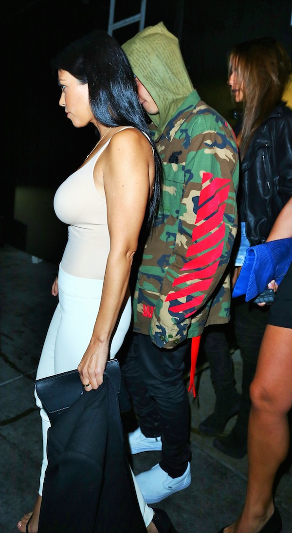 Dlisted Kourtney Kardashian And Justin Bieber Leave The Nice Guy In West Hollywood Together