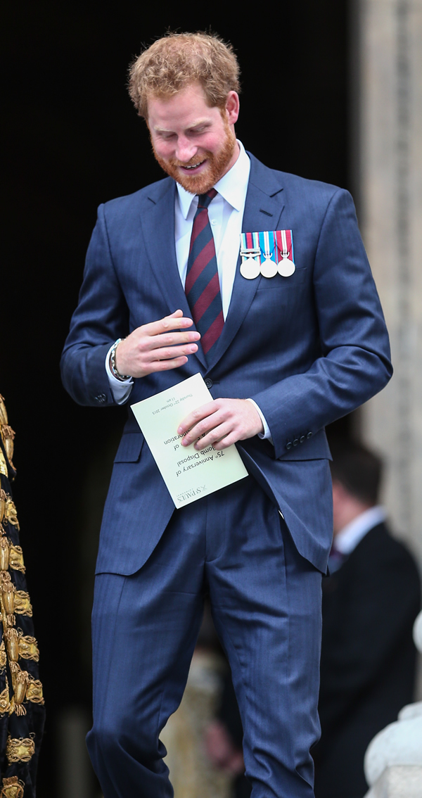 Prince Hot Ginge at a service to commemorate the 75th anniversary of the Bo...