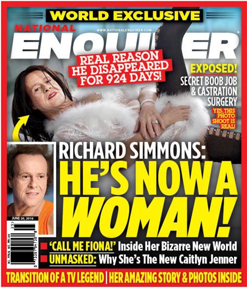Richard Simmons Is Suing The National Enquirer For Saying He’s Transitioning Into “Fiona Simmons”