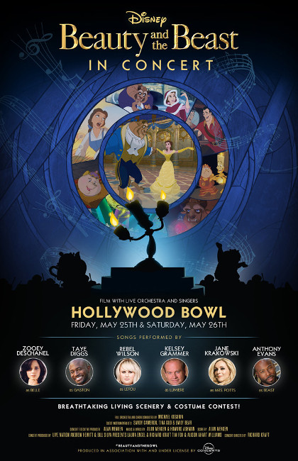 Zooey Deschanel, Taye Diggs And Rebel Wilson Are In The Hollywood Bowl’s “Beauty And The Beast” Concert