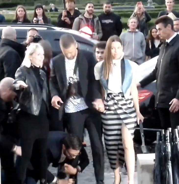 Justin Timberlake ambushed by celebrity harasser at Paris Fashion Week