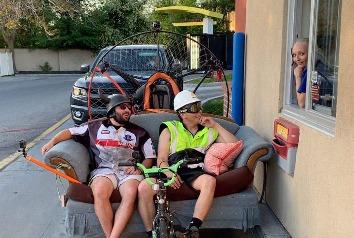 Open Post: Hosted By Two Dudes Going Through A McDonald’s Drive-Thru On An Air-Powered Couch
