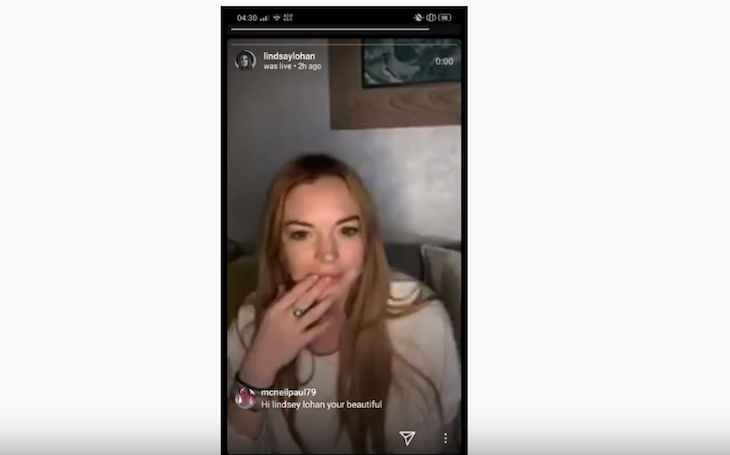 Lindsay Lohan Hosted An Instagram Live Session––And It Was A Mess