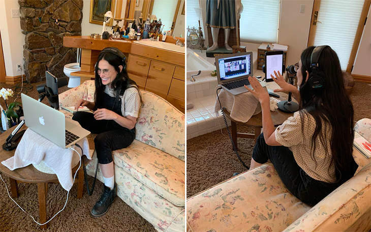 Open Post: Hosted By Demi Moore’s Carpeted Bathroom Complete With A Couch