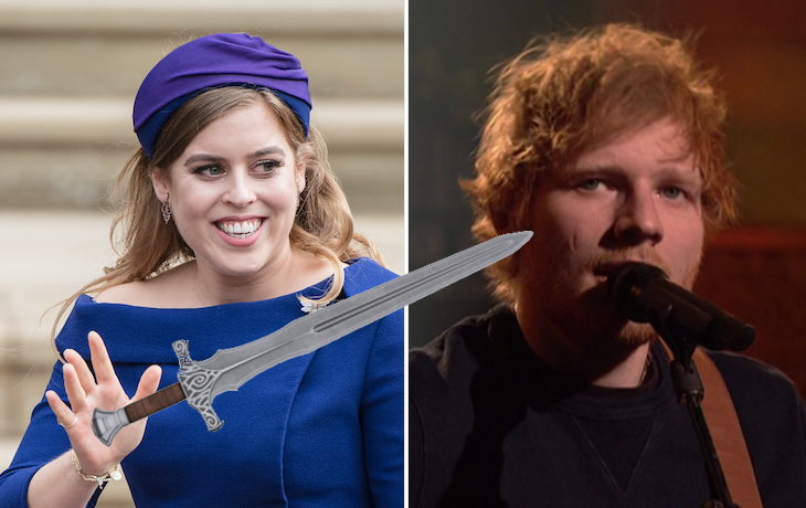 Ed Sheeran’s Manager Confirms That Princess Beatrice Accidentally Slashed His Face With A Sword In 2016