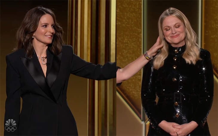 At Last Night’s Golden Globes, Amy Poehler And Tina Fey Managed To Roast The HFPA Together From Separate Coasts