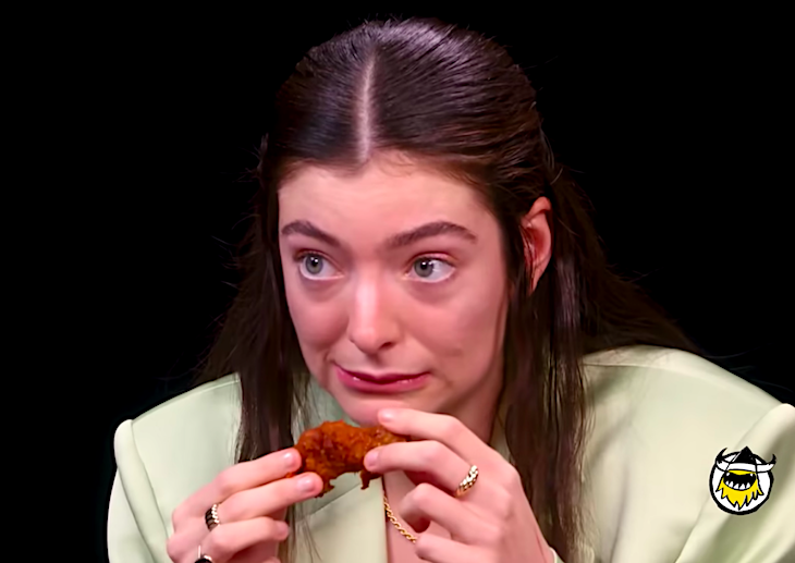 Open Post: Hosted By Lorde Remaining Unfazed During The Spicy Wing “Hot Ones” Challenge
