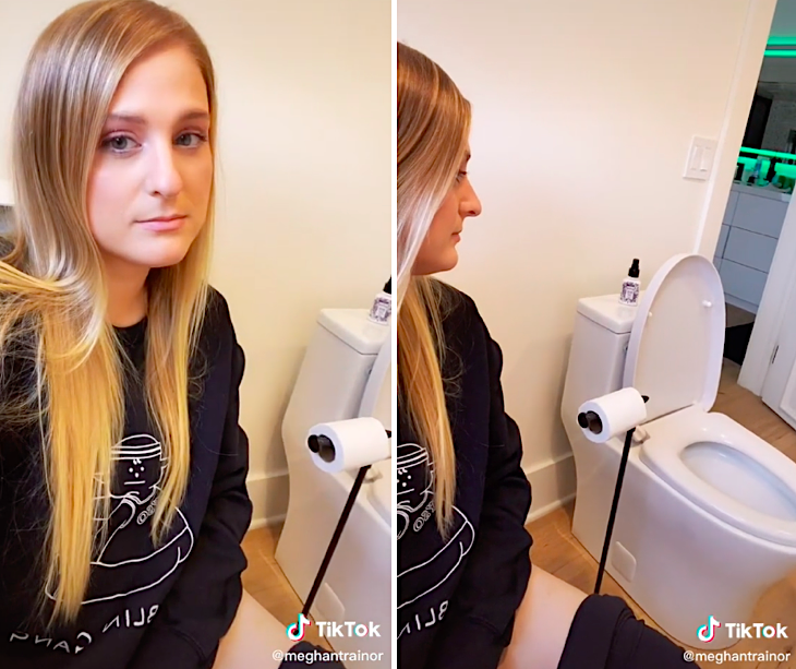 Open Post: Hosted By Meghan Trainor’s Video Of Her Double Toilet Situation