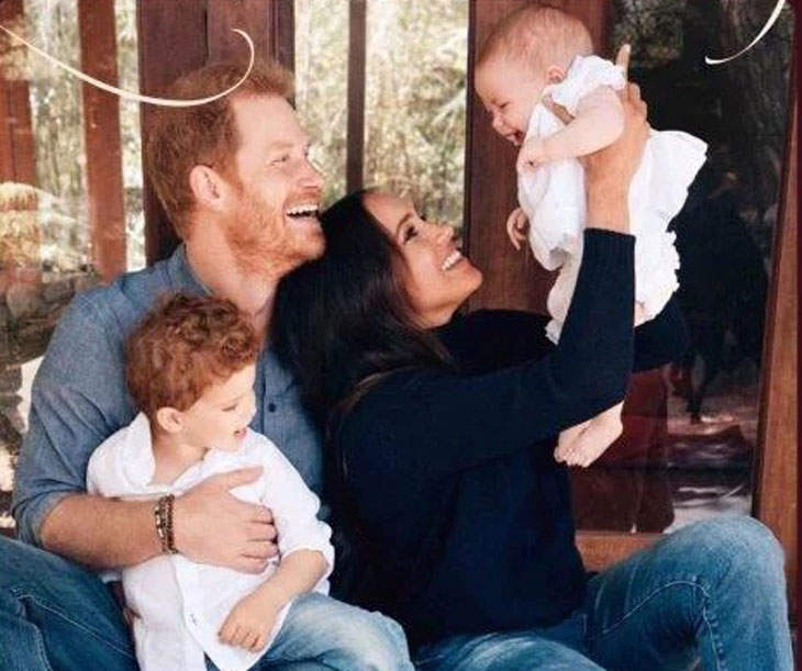 Prince Harry And Meghan Markle Share The First Picture Of Their Daughter Lilibet On Their Holiday Card