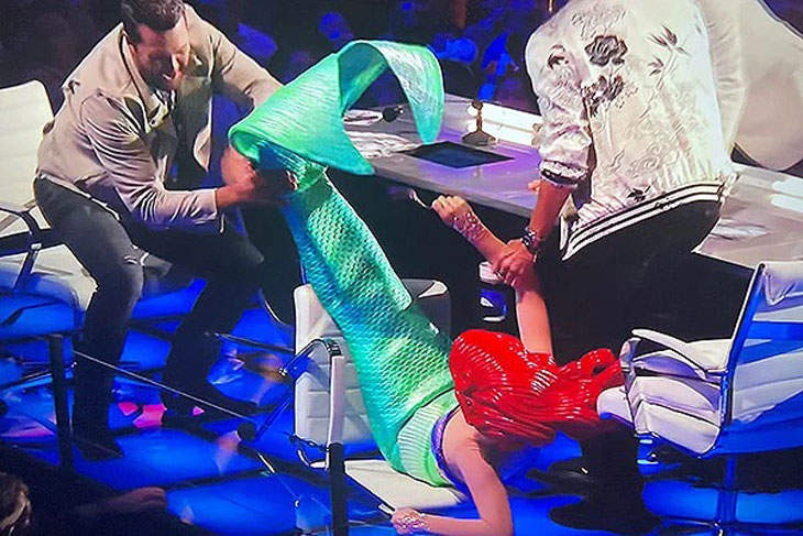 Open Post: Hosted By Katy Perry Falling Out Of Her Chair While Dressed Like The Little Mermaid On “American Idol”