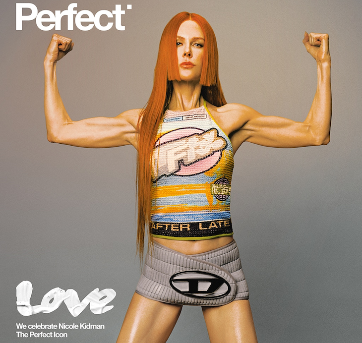 Open Post: Hosted By Nicole Kidman Showing Off Her Guns On The Cover Of Perfect Magazine