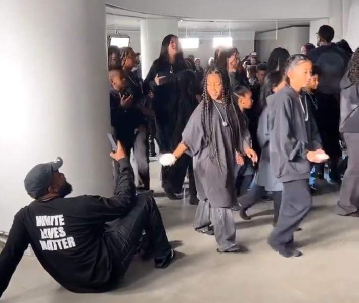 Kanye West Wore A “White Lives Matter” Shirt At His Yeezy S9 Fashion Show In Paris