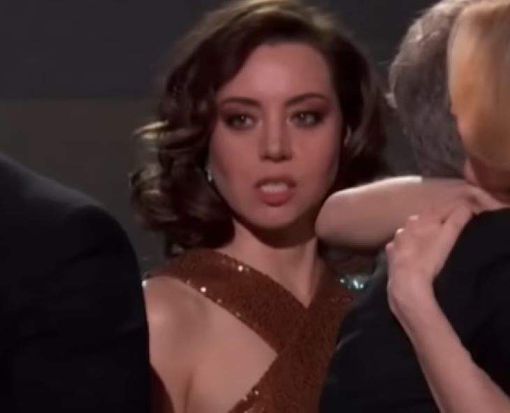 Aubrey Plaza Looked Visibly Annoyed While On Stage With The Cast Of “The White Lotus” To Accept A SAG Award