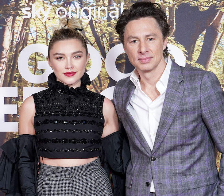 Exes Florence Pugh And Zach Braff Reunited At The Premiere Of Their New Movie