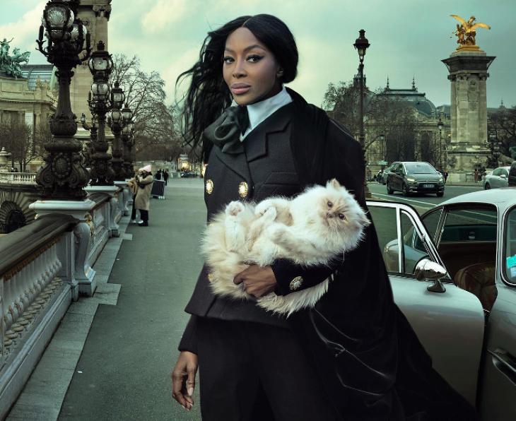 Open Post: Hosted By Karl Lagerfeld’s Cat, Choupette, Posing In Vogue With Naomi Campbell