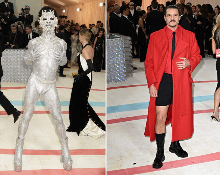 Beyond The Boring Ass Black Suit: Lil Nas X Served Silver Nalgas And Pedro Pascal Gave Us Leg At The Met Gala