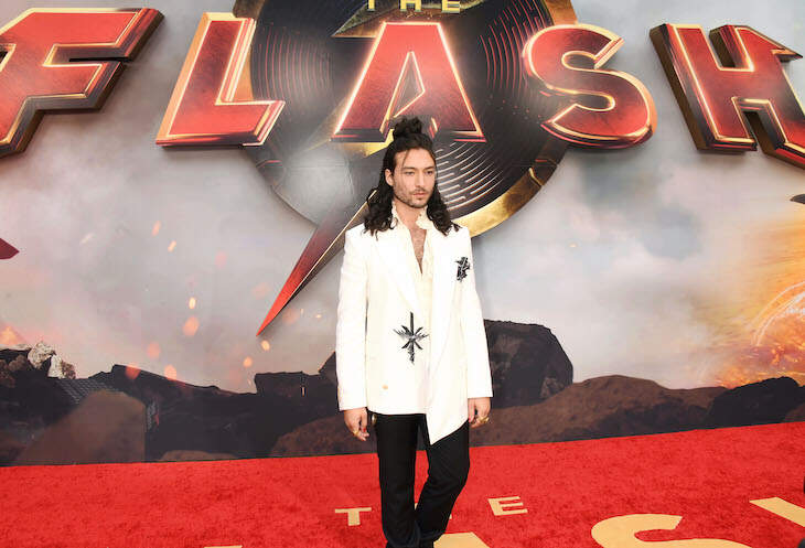 Ezra Miller Made An Appearance At “The Flash” Premiere